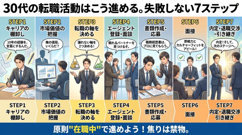 30代の転職活動はこう進める。失敗しない7ステップ