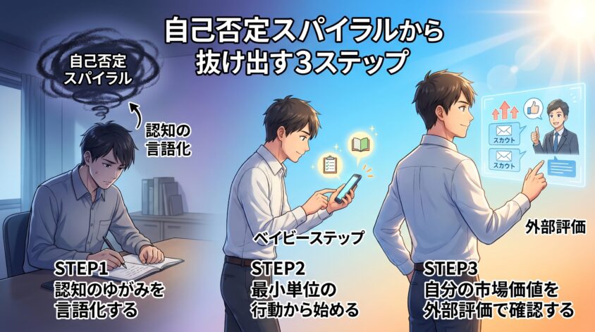 自己否定スパイラルから抜け出す3ステップ