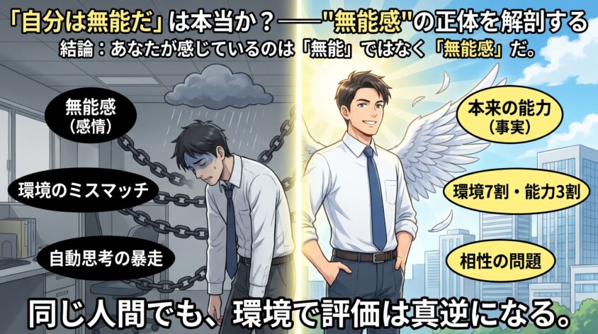 「自分は無能だ」は本当か?――"無能感"の正体を解剖する