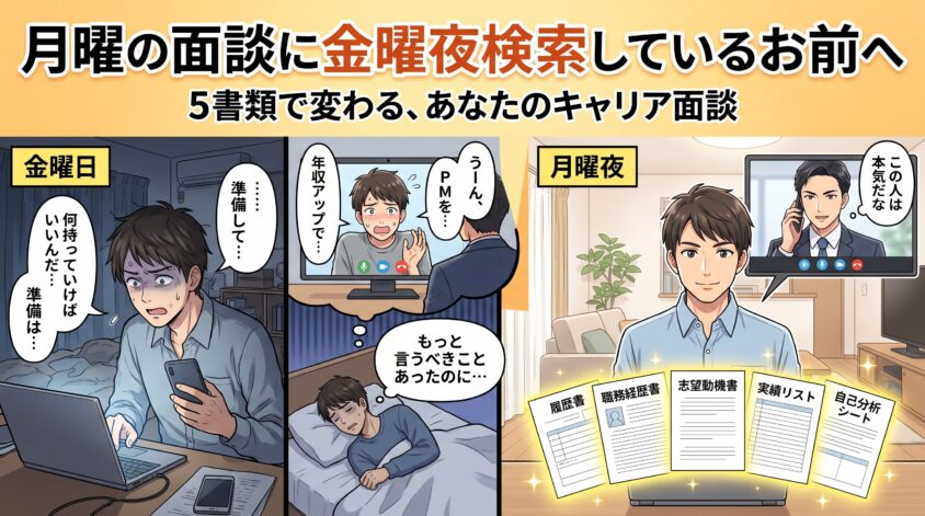 月曜の面談に金曜夜検索しているお前へ