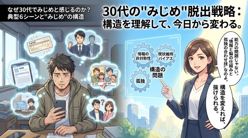 なぜ30代でみじめと感じるのか──典型6シーンと"みじめ"の構造