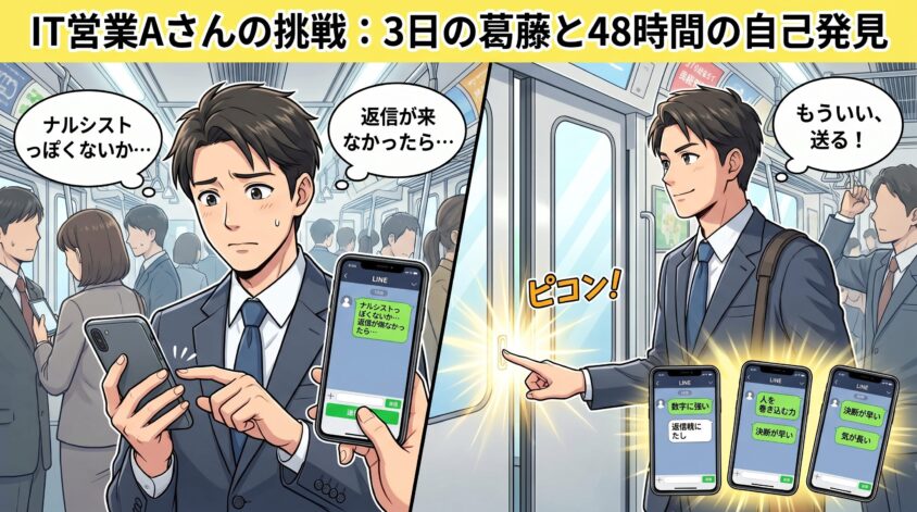 IT営業職Aさんのケース：3日悩んで地下鉄で送信、48時間の自己観察