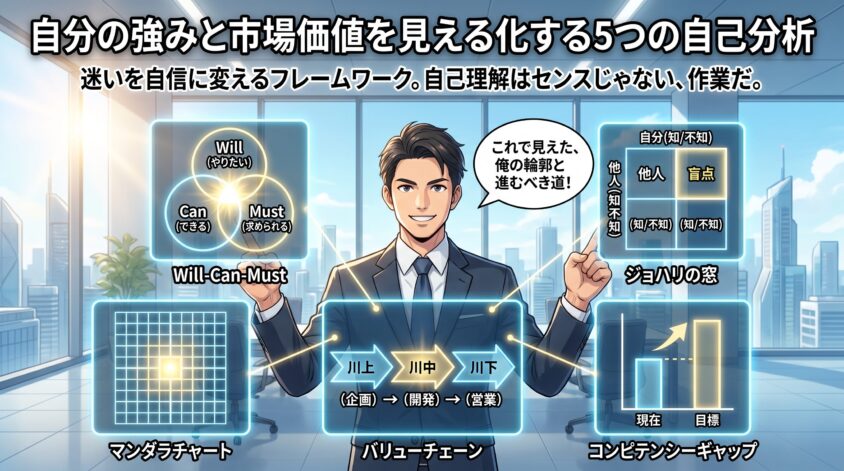 自分の強みと市場価値を見える化する5つの自己分析
