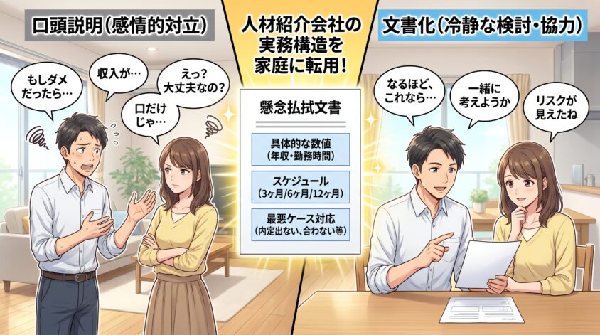 懸念払拭文書の作り方──人材紹介会社の実務構造を家庭に転用