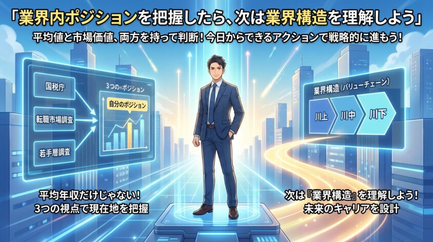まとめ ─ 業界内ポジションを把握したら、次は業界構造を理解しよう