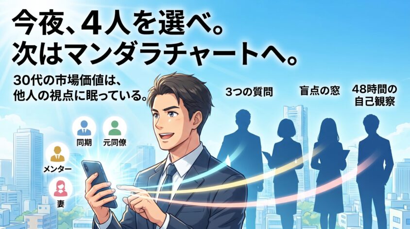 まとめ：今夜4人選ぼう、次はマンダラチャートへ