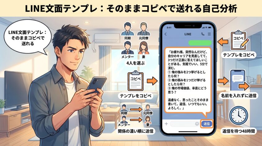 LINE文面テンプレ：そのままコピペで送れる