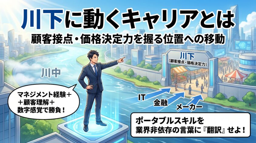 川下に動くキャリアとは|顧客接点・価格決定力を握る位置への移動