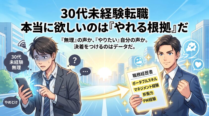 「30代 未経験 転職」を検索したあなたが、本当に欲しいのは「やれる根拠」だ