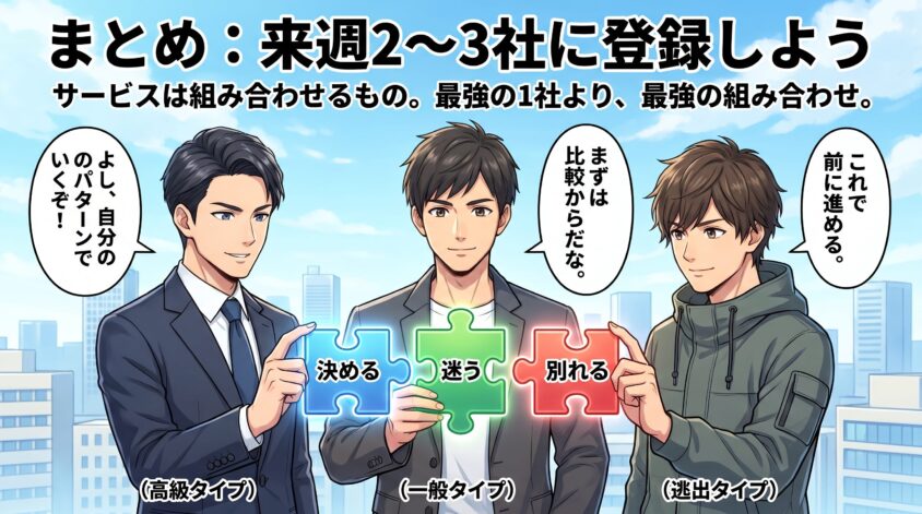 まとめ：来週2〜3社に登録しよう