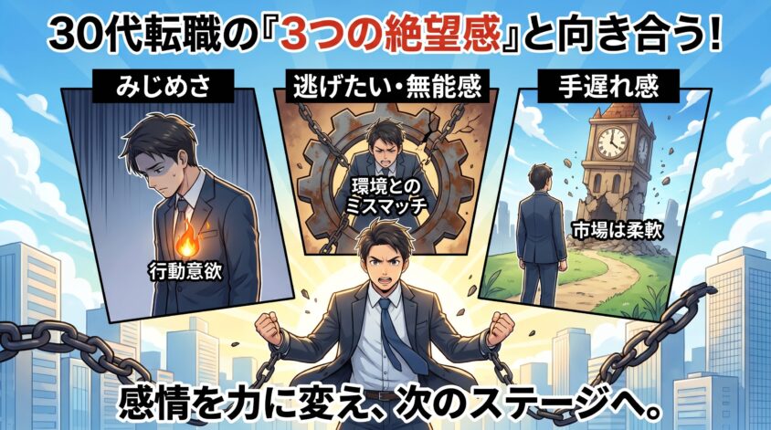 30代転職で感じる「3つの絶望感」と向き合うには