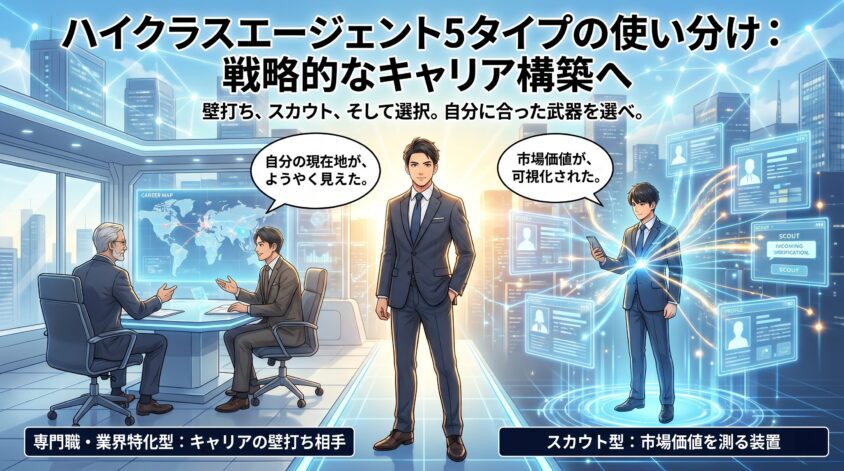 ハイクラスエージェント5タイプの使い分け