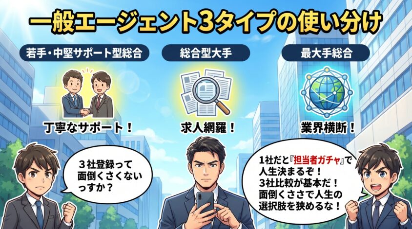 一般エージェント3タイプの使い分け