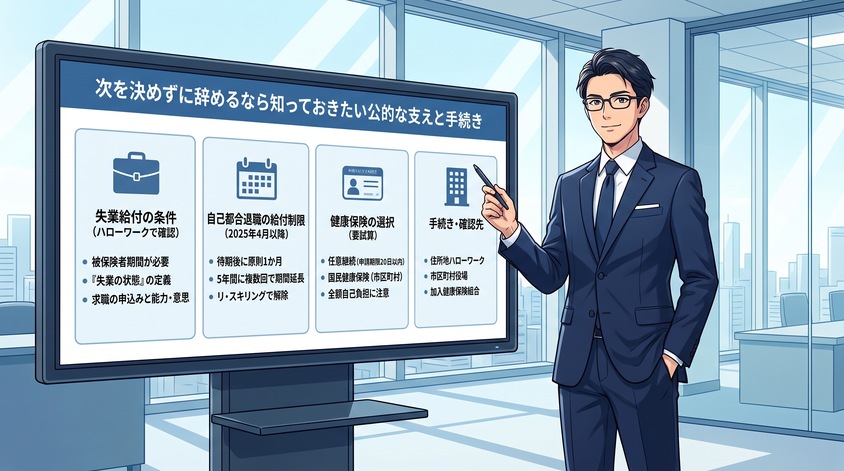 次を決めずに辞めるなら知っておきたい公的な支えと手続き